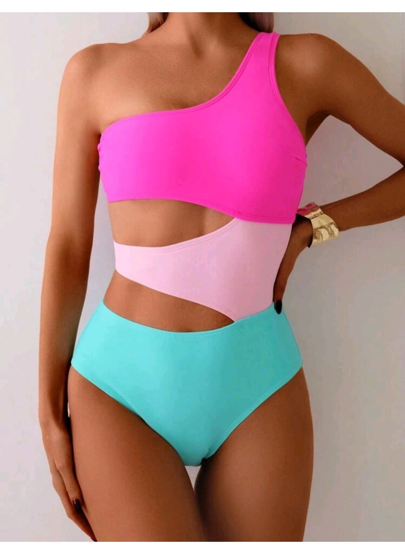 Shein Costavie Women Colorblock One-Piece Swimsuit Summer - Image 3